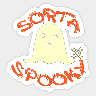 Sorta Spooky Adorable Ghost Sticker